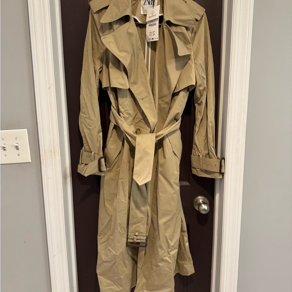Zara Women's Tan Trench Coat